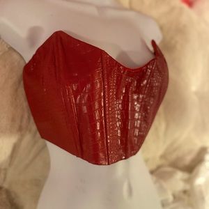 Red Crocodile Corset Top